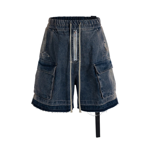 Ro Style Ribbons Streetwear Multi-pockets Cargo Shorts for Men