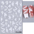 5D Embossed Nail Art Stickers - Semi-Transparent White Bowknots Adhesive Sliders for Creative Manicure Decorations and Nail Art Accessories