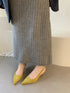 Elegant Pointed Toe Slingback Sandals Low Heel Mules