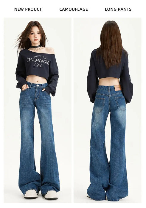 Baggy Jeans For Women Retro Denim Pants High Waist Vintage Streetwear Style Casual Everyday Wear