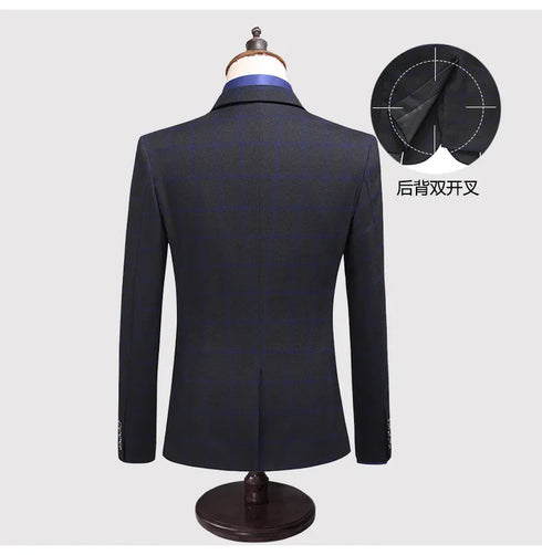 Men's Business Casual Suit Set Blazer Vest Pants Fashionable Slim Fit for Weddings and Work