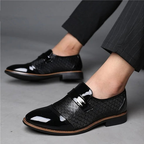 Elegant Men Formal Buckle Shoes for Weddings and Special Occasions