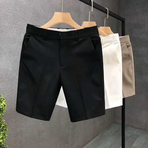 High-End Light Business Suit Shorts Men's Slim Casual Shorts