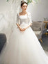Wedding Dress Bridal Gown Ball Gown Silhouette With Lace Up Back Plus Size Half Sleeve Embroidered Organza