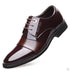 Stylish Pointed Toe British Lace-Up Patent Dress Shoes for Men - Breathable Business and Wedding Formal Footwear
