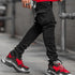 Men's Cargo Pants Jeans Denim Slim Fit Multi Pockets
