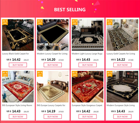 Abstract Geometric Large Rugs for Living Room Nordic Retro Home Mats Non-Slip Washable Carpet