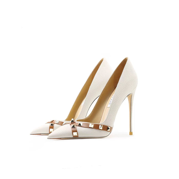Patent Leather Star Style Luxury Rivets Women High Heels Pumps