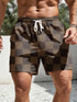 Men's Resort 3DPrinted Checkered Pattern Board Shorts for Beach
