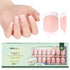 150PCS Short Coffin Soft Gel Press-On Nails - 3-in-1 French Tip Nail Art DIY Set with 15 Sizes for Stunning Manicures