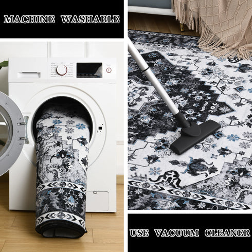 Retro Living Room Decoration Carpet Nordic Style Area Rug for Bedroom Non-Slip Mat