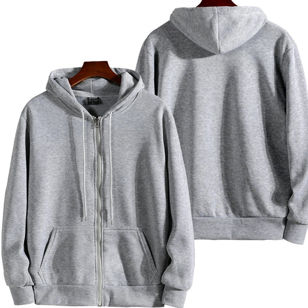 Fashionable Zipper Hoodies for Women and Men - Long Sleeve Casual Hooded Sweatshirt for Autumn and Winter Sportswear - Comfy Solid Outerwear and Coats