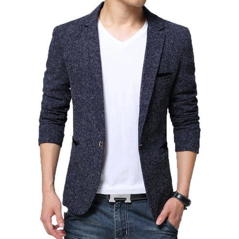 Sophisticated Slim Fit Men's Blazer Jacket for Wedding, Prom & Business