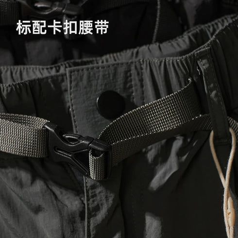 Summer Loose-Fitting Cargo Shorts Men's Fashion Casual Pants Multi-Pocket Quick-Dry Outdoor Wear