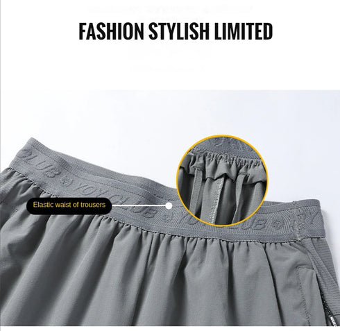 Men's Summer Shorts Breeches Light Long Calf Length Bermuda Quick Dry Elastic Waist Band