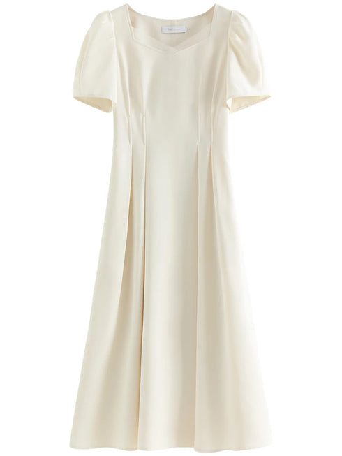 FSLE Swan Dress French Style High Waist Dress for Women