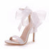 Elegant Women's Sandals with Pointed Toe and Butterfly Knot for Wedding and Office Wear