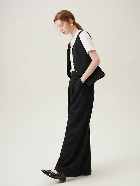 Elegant Women's Blazer Suit Jacket Set for Office Ladies - Formal Vest and Skirt Ensemble for Spring/Summer 24FS11075