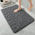 Cobblestone Embossed Non-Slip Bathroom Mat Memory Foam Rug for Shower Room and Bath