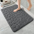 Cobblestone Embossed Memory Foam Bathroom Mat Non-Slip Carpet for Shower Room