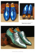 Elegant Patent Leather Derby Shoes for Men – Formal Wedding and Business Office Footwear with Pointed Toe Design, Available in Size 48