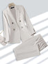 Stylish Women's Formal Pant Suit Set for Office Business Wear - Elegant Blazer and Trouser Ensemble with Pockets, Perfect for Autumn/Winter