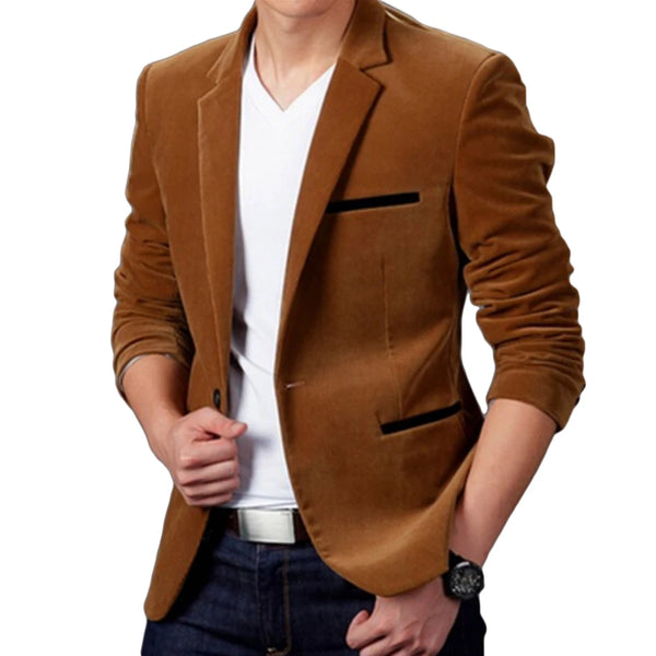 Luxury Men Blazer Autumn Fashion Classic Business Coat