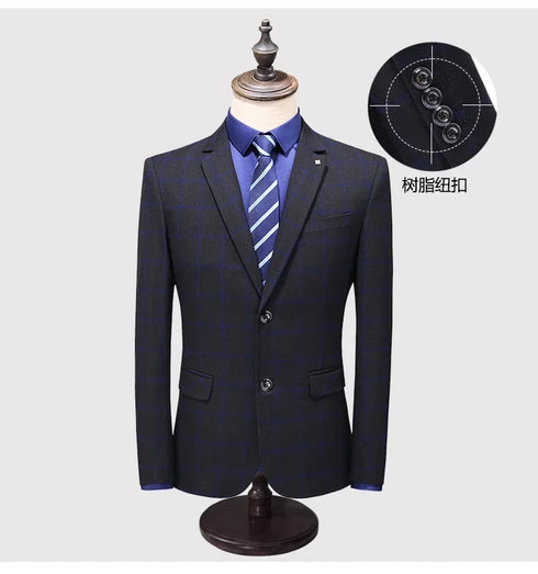 Men's Business Casual Suit Set Blazer Vest Pants Fashionable Slim Fit for Weddings and Work