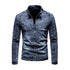 Men's Retro Slim Fit Jean Jacket with Stand Collar for Autumn and Winter - Stylish Casual Motorcycle Outerwear