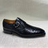 Men's Classic Cow Leather Brogue Shoes Lace-Up Pointed Toe Footwear