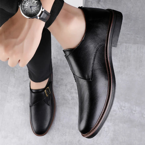 Fashionable Men's Pointed Banquet Business Wedding Shoes Casual Leather Footwear