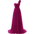 Chiffon Off-Shoulder A-Line Dress With Floral Pleats Floor-Length Corset Back Bridesmaid Dress
