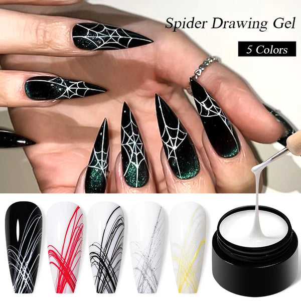 Versatile 5ml Spider Drawing Gel Nail Polish for Stunning Nail Art Designs - Ideal for Manicure, DIY Nails, and Professional Nail Salons with UV Curing
