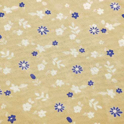 Floral Print Frills Mesh Crop Top Women Sweet Summer Tank Vest Camisole Korean Fashion