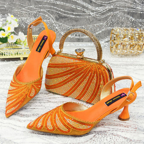 Venus Chan Shoes and Bag Set for Women's Party Heels