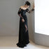 Customized Illusion Tulle Off Shoulder Lace Wedding Gowns A Line Long Sleeves Ruched Satin Bridal Dress