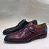 Men's Classic Cow Leather Brogue Shoes Lace-Up Pointed Toe Footwear