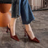 Elegant Pointed Toe Women Sandals Square Heel Strappy