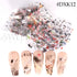 Elegant Chinese Character Nail Art Foils - 10pcs Crane, Bamboo, Gold Fish, and Flower Slider Stickers for Stunning Gel Polish Nail Decoration, Marble Nail Designs, BEDXK12