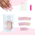 24pcs 3D Water Drop Design Full Cover Long Ballet Press-On Nails for Summer Parties - Extra Long Wearable Fake Nail Patches