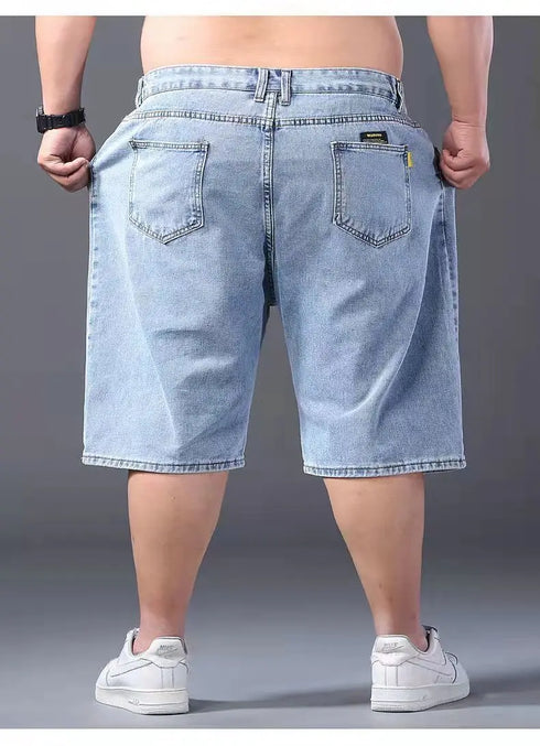 Summer Big Size Men Essentials Oversize Denim Shorts Casual Jorts