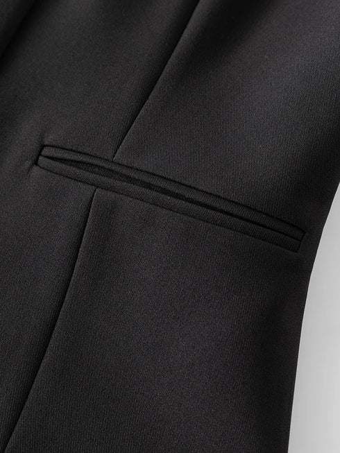 Elegant Women's Blazer Suit Jacket Set for Office Ladies - Formal Vest and Skirt Ensemble for Spring/Summer 24FS11075
