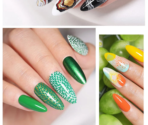 10ml Nail Stamping Polish for Stunning Metallic Mirror Effect - Gold, Silver, and Vibrant Colors for DIY Nail Art Designs