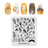 Nature-Inspired Nail Art Stamping Plate - Stainless Steel DIY Manicure Tool with Leaf and Umbrella Patterns for Stunning Nail Designs