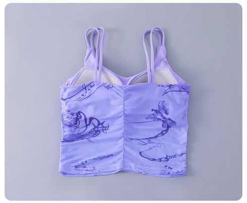 Yoga Bra Women’s Beauty Back Halter One-Piece Chest Pad Sports Crop Top