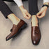 Luxury Black Low Heeled Tassels Loafers for Men Business Dress Shoes