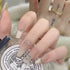 24Pcs Long Acrylic Ballet Fake Nails with Rhinestone Chain Design - Full Cover Press-On Nail Tips for Stylish Nail Art Enthusiasts