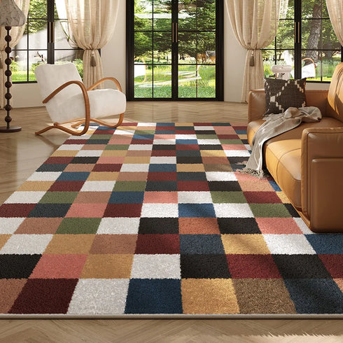 American Style Living Room Decoration Retro Carpet Thick Anti-Slip Lounge Mat Large Area Rug for Bedroom Fluffy Plush Study Rug