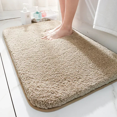 Soft Plush Bathroom Carpet Non-Slip Absorbent Floor Mat Thick Rug