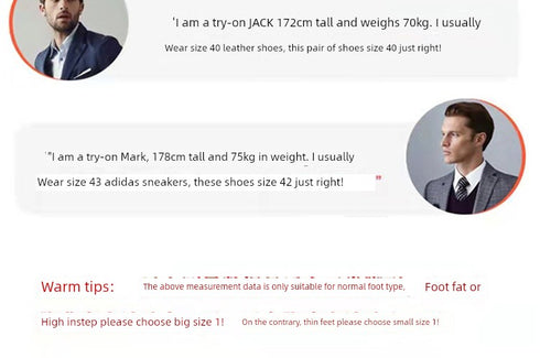 Elegant Pointed Toe Leather Shoes for Business and Casual Wear with Height Increasing Insole and Low Heel Design